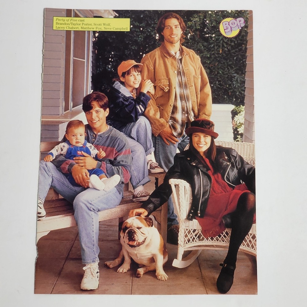 Party of Five Christian Oliver shirtless double-sided pinup clipping vtg 8x10